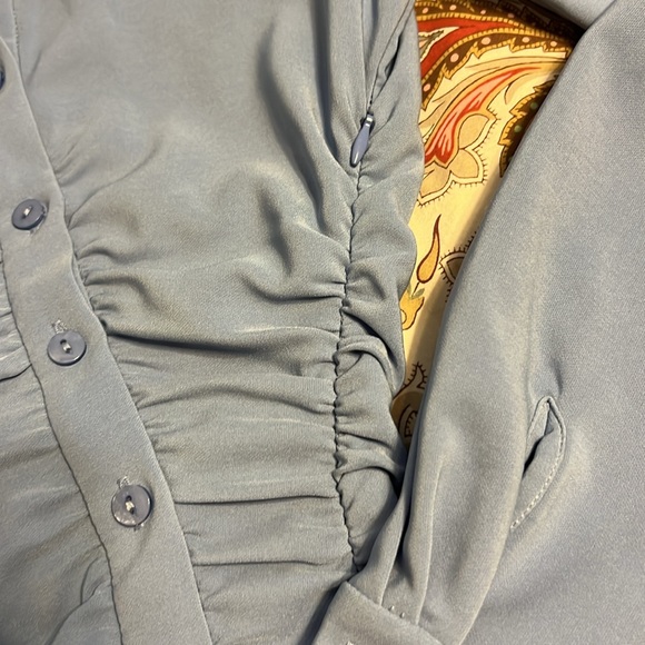 🆕 ZARA Form Fitting Draped Shirt Dress - Picture 8 of 11